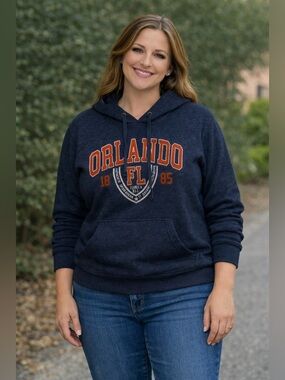 point sportswear blue and orange orlando Hoodie sweatshirt